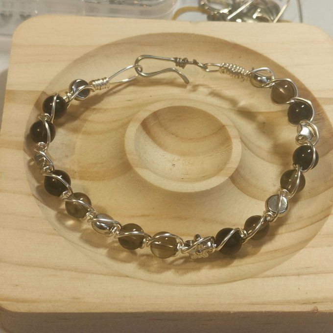 Quartz fumé  - bracelet✨ Clarté, Équilibre & Libération