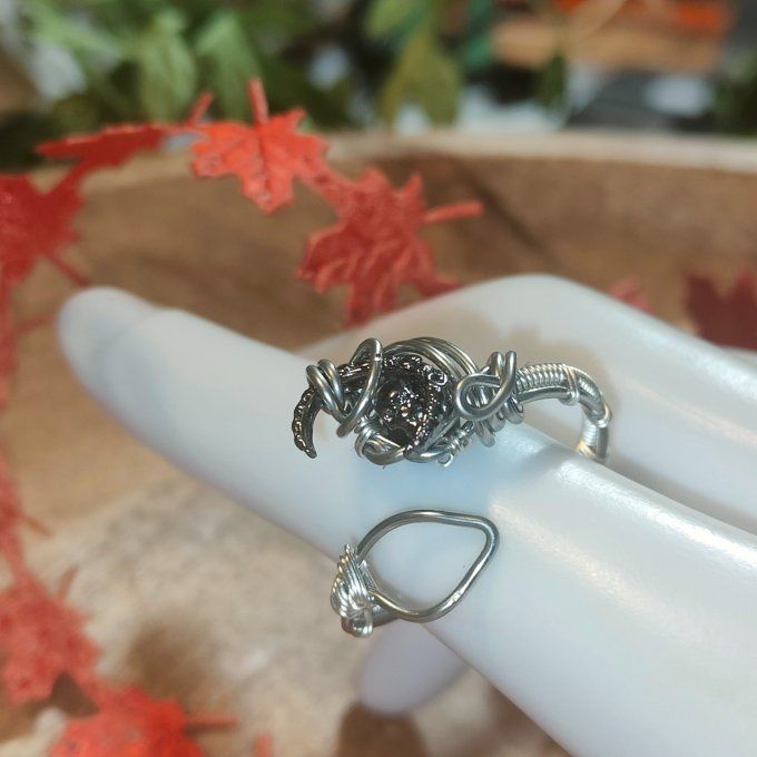  bague ajustable ✨Iolite (Cordierite)  Saphir d'Eau : Pierre de Clarté et de Dévelo