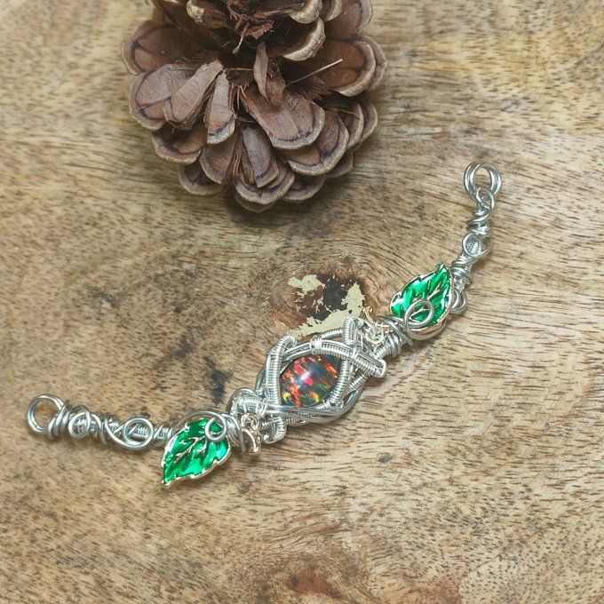 Collier Charms Triplet Opale sur shungite