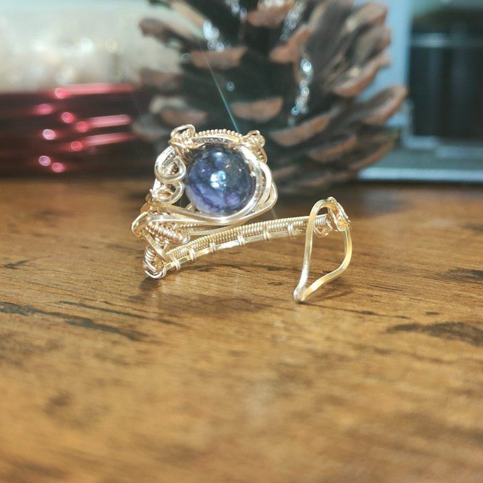 bague charoite ajustable