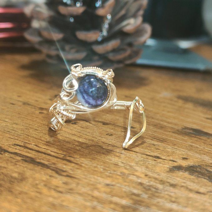 bague charoite ajustable