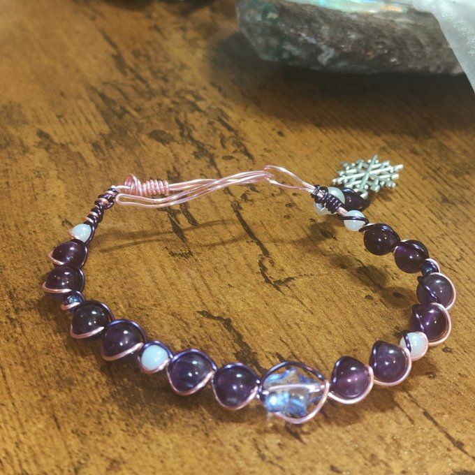 Amethyste ✨6/8 mm Bracelet ✨Spiritualité & Apaisement ✨