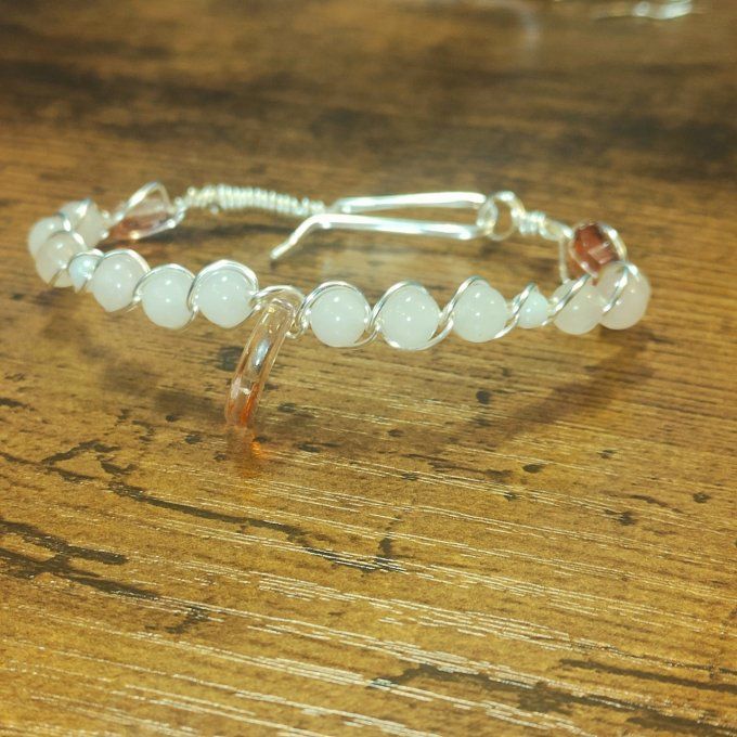 Quartz rose - bracelet  6 / 8 mm ✨pierre de l'amour doux