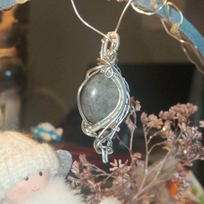 Amulette Obsidienne Sheen Argentée ✨pierre de purification spirituelle et émotionnelle✨