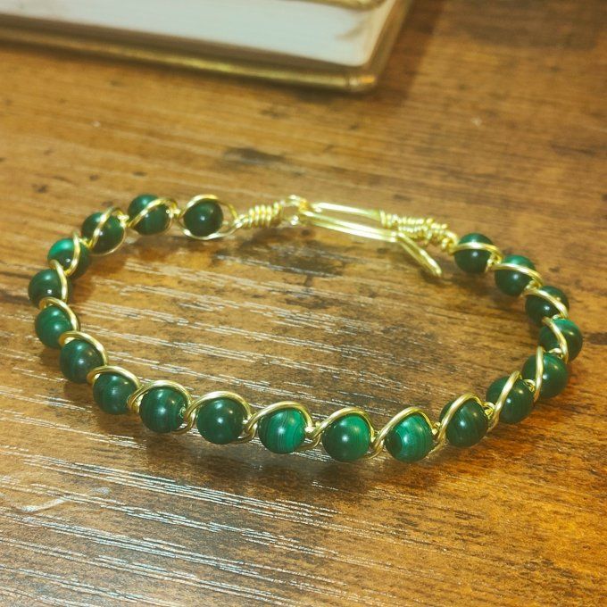 Malachite -6mm Bracelet ✨-la pierre du coeur