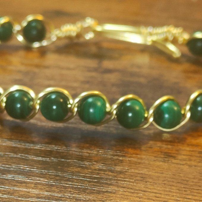 Malachite -6mm Bracelet ✨-la pierre du coeur