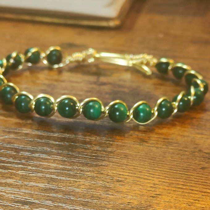 Malachite -6mm Bracelet ✨-la pierre du coeur