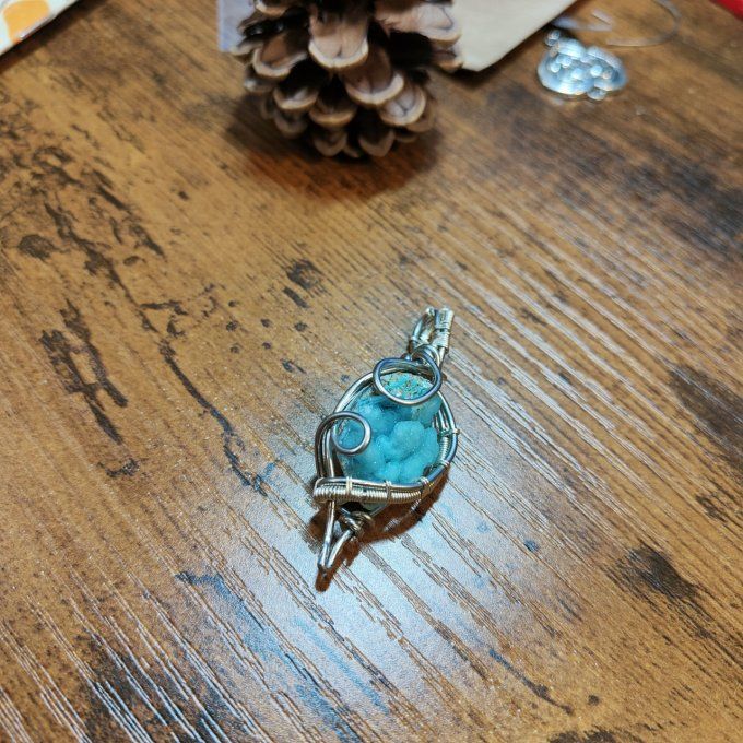 Amulette Brut -✨Hémimorphite – Pierre de Communication et d'Harmonie✨