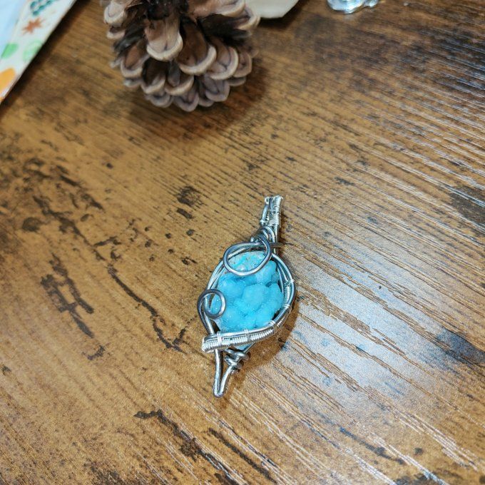 Amulette Brut -✨Hémimorphite – Pierre de Communication et d'Harmonie✨