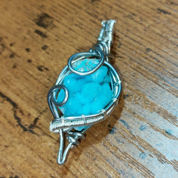 Amulette Brut -✨Hémimorphite – Pierre de Communication et d'Harmonie✨