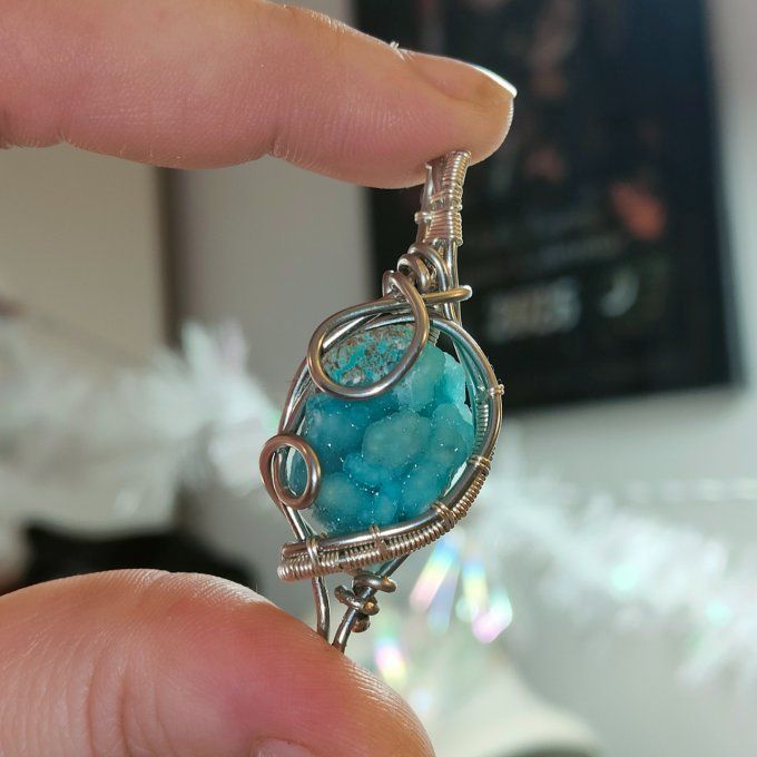 Amulette Brut -✨Hémimorphite – Pierre de Communication et d'Harmonie✨