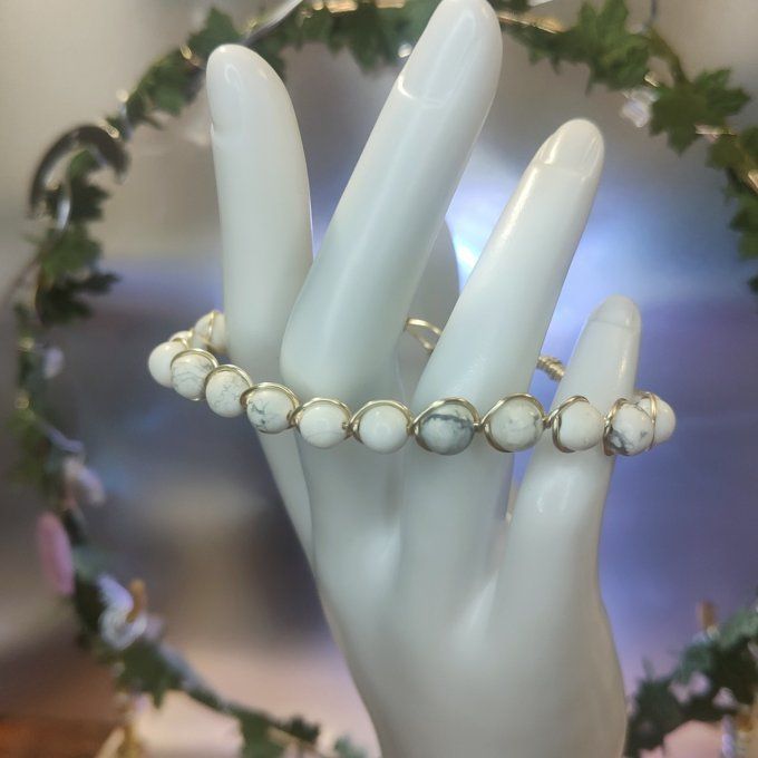 Howlite  - 6mm Bracelet ✨ Calme et de Clarté Mentale✨