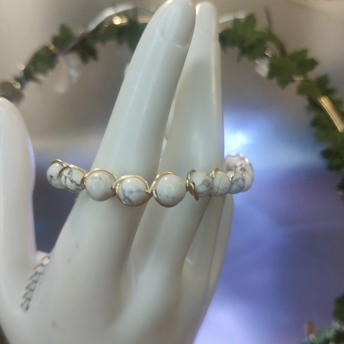 Howlite  - 6mm Bracelet ✨ Calme et de Clarté Mentale✨