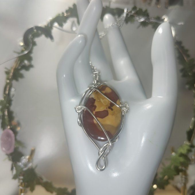 Amulette Jaspe Mookaite –✨ Joie, Énergie & Protection✨