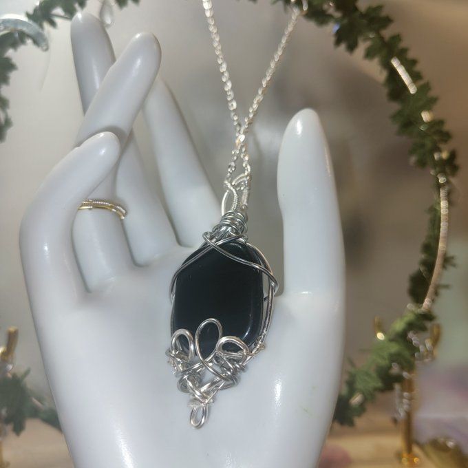 Amulette Obsidienne Noire – ✨Libération et Protection✨