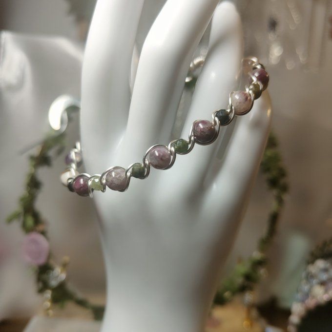 Bracelet tourmaline melon d'eau : blessure d'abandon parentale 