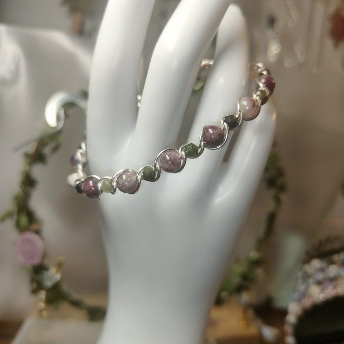 Bracelet tourmaline melon d'eau : blessure d'abandon parentale 