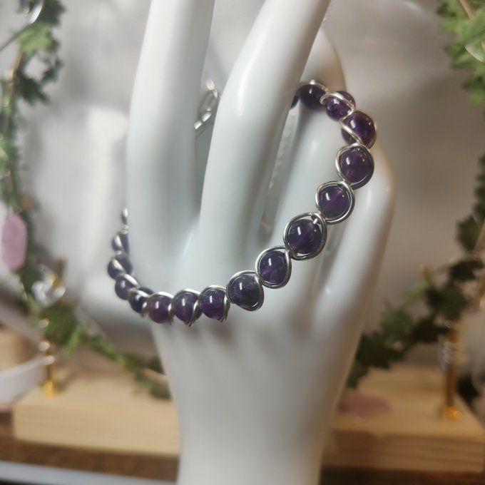 Amethyste ✨6/8 mm Bracelet ✨Spiritualité & Apaisement ✨