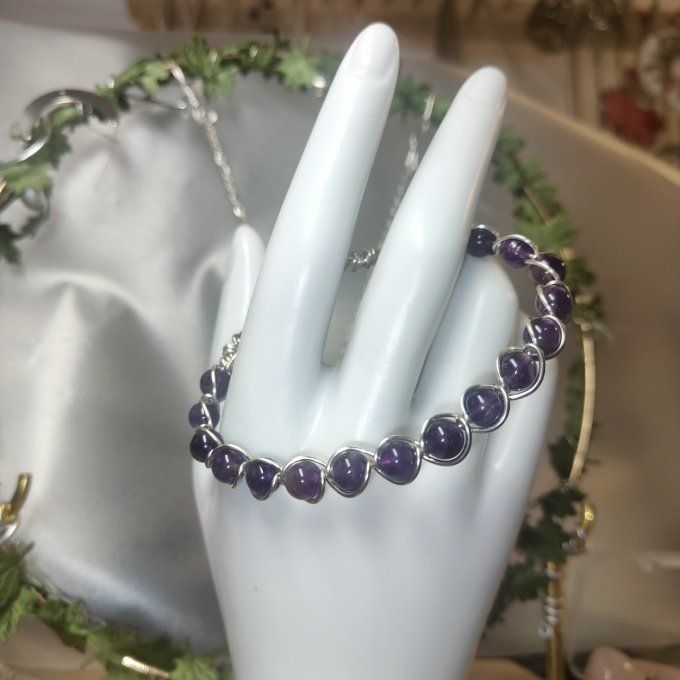 Amethyste ✨6/8 mm Bracelet ✨Spiritualité & Apaisement ✨
