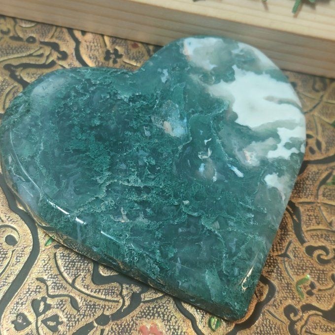Coeur agate mousse 9*8
