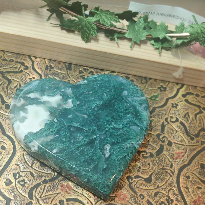 Coeur agate mousse 9*8