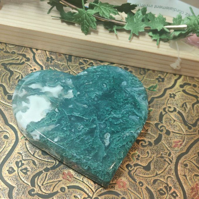 Coeur agate mousse 9*8