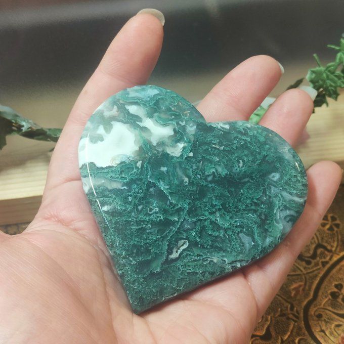 Coeur agate mousse 9*8
