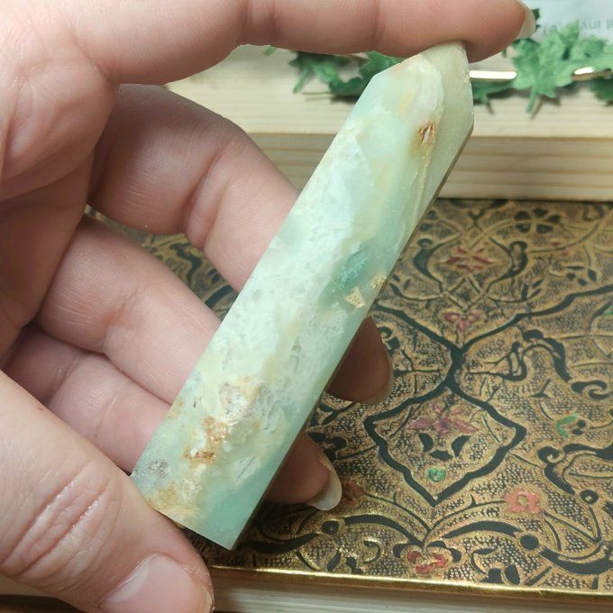 Obélisque calcite verte 9*2