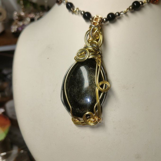 Collier Miroir d'or 