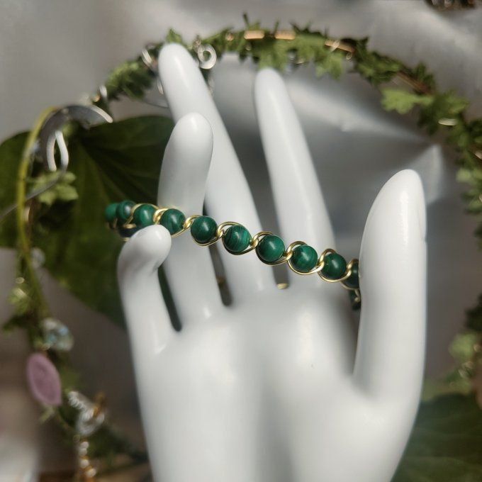 Malachite -6mm Bracelet ✨-la pierre du coeur