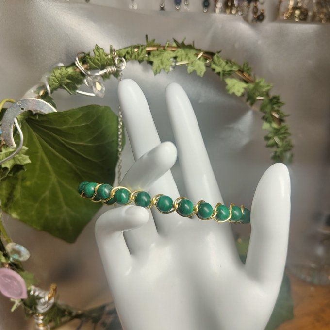 Malachite -6mm Bracelet ✨-la pierre du coeur