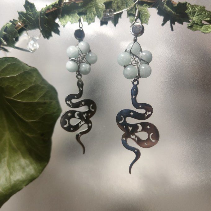 Boucle calcite verte snake 