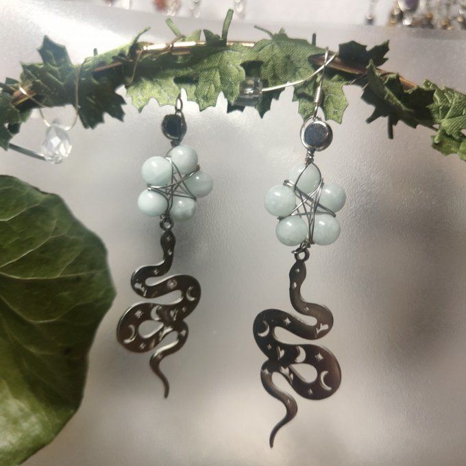 Boucle calcite verte snake 