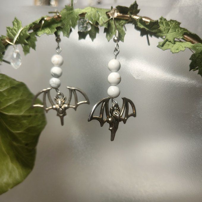 Bo howlite chauve souris ✨Calme et de Clarté Mentale✨promo