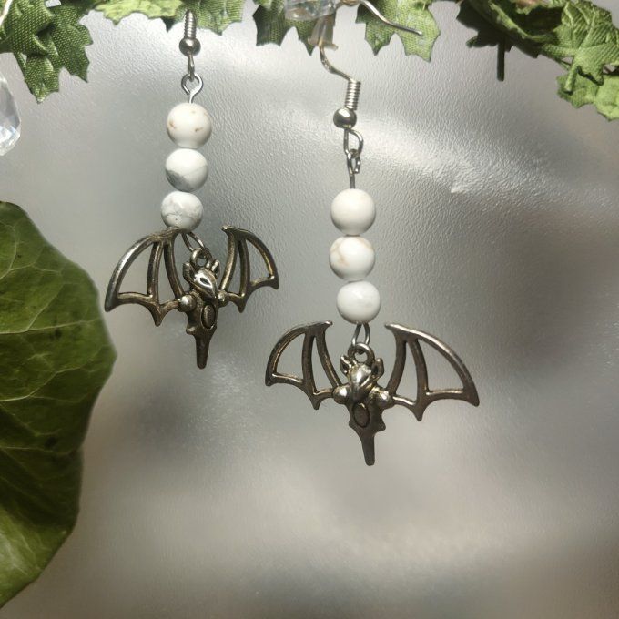 Bo howlite chauve souris ✨Calme et de Clarté Mentale✨promo