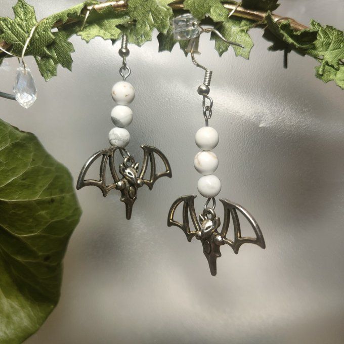 Bo howlite chauve souris ✨Calme et de Clarté Mentale✨promo