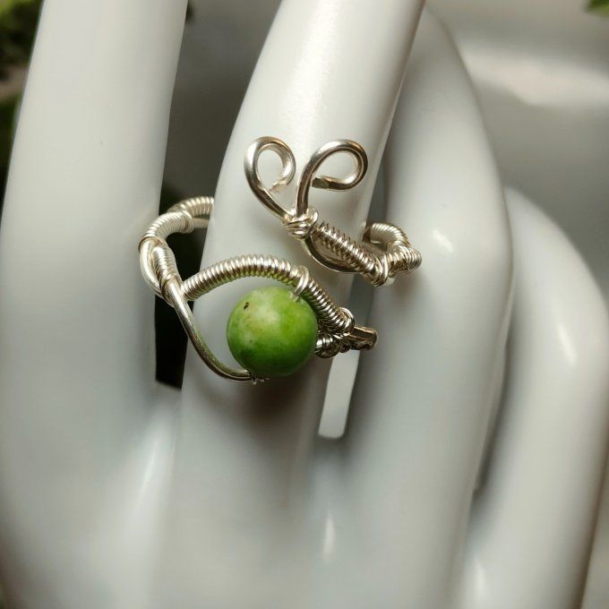 Bague perle Chrysoprase 
