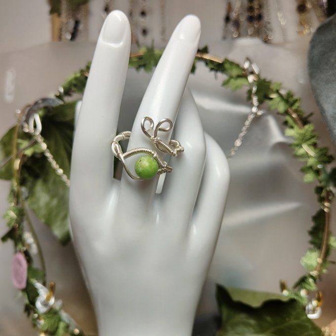 Bague perle Chrysoprase 