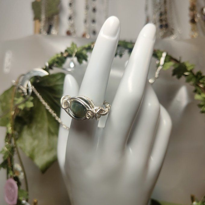 Scapolite jaune -chrysoberyl wernerite- bague 