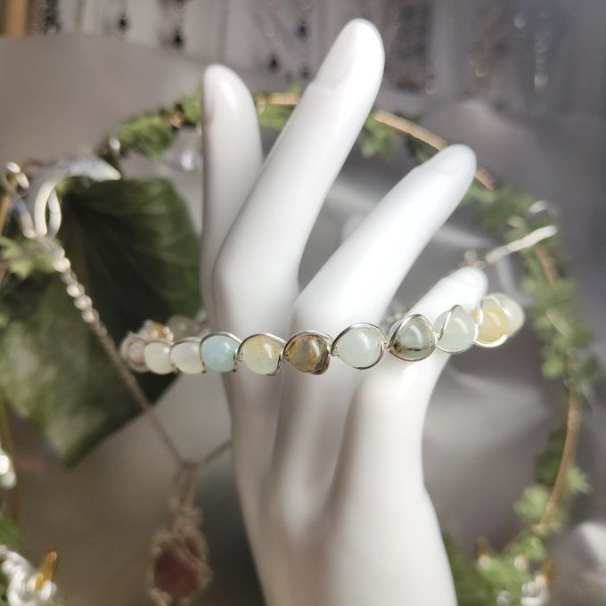 Perles calcite bleu -6mm