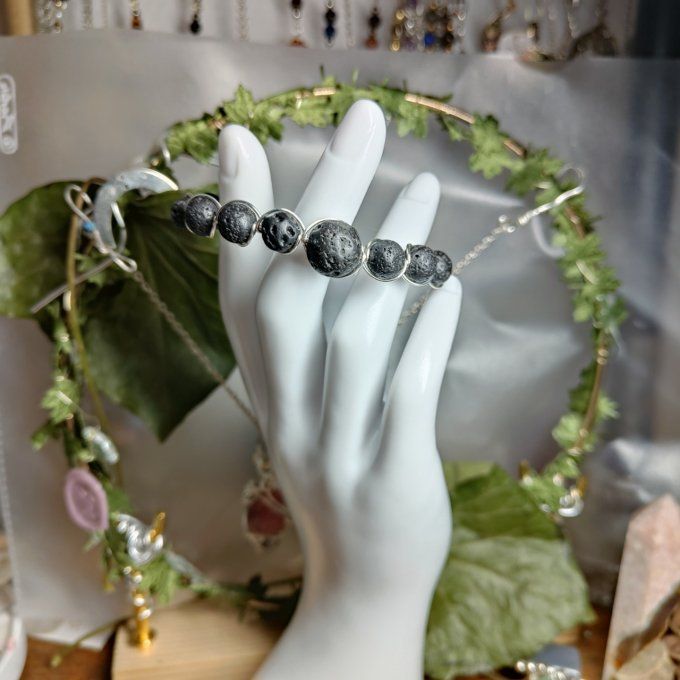 Bracelet pierre de lave 6-8/10mm