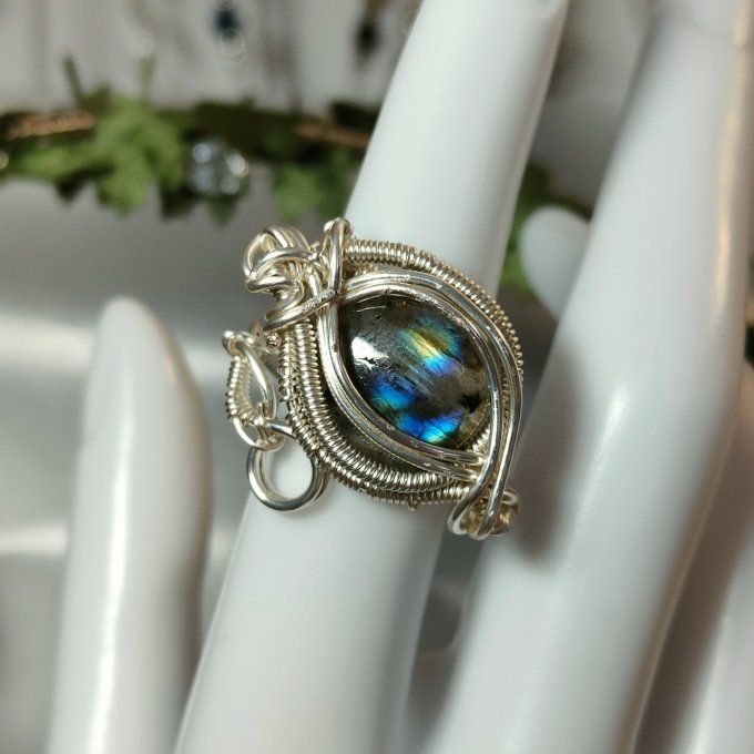 Bague Labradorite ajustable
