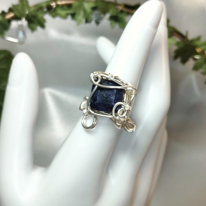 Bague saphir Ajustable-✨Pierre des Oracles 