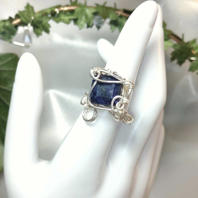 Bague saphir Ajustable-✨Pierre des Oracles 