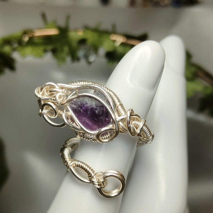 Bague fluorite brut