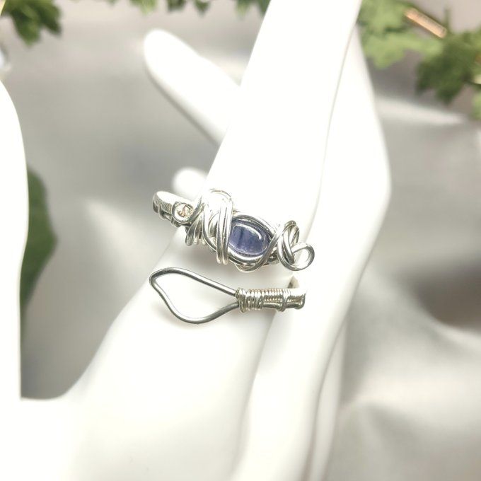 Bague iolite Cordierite ✨ unique 