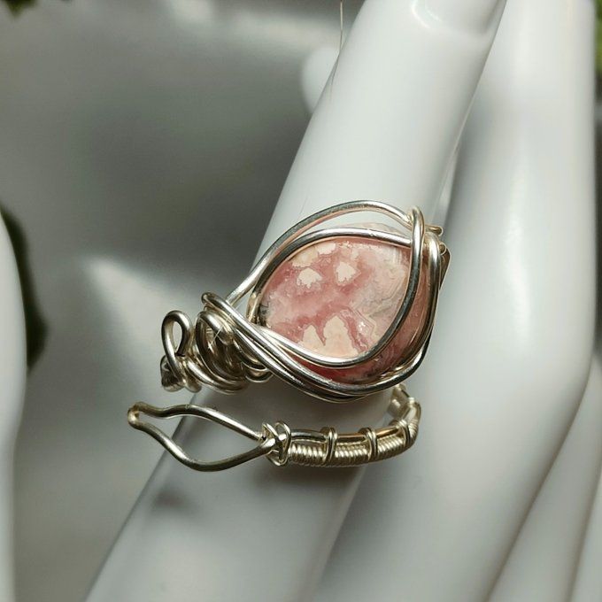 Bague rhodochrosite  - ajustable 