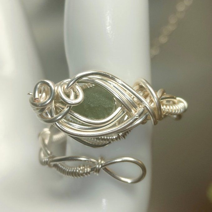  Bague ajustable Moldavite  - ✨Pierre des Étoiles