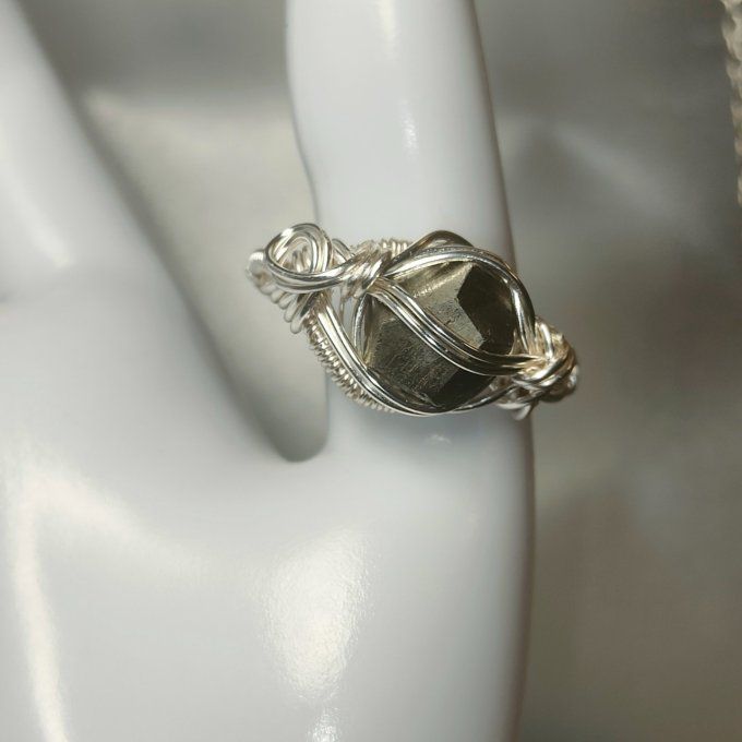 Bague pyrite - Courrone ✨ ajustable