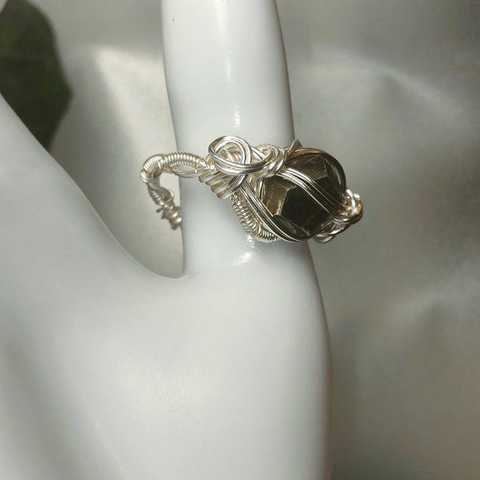 Bague pyrite - Courrone ✨ ajustable